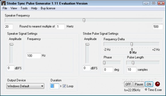 Strobe Sync Pulse Generator screenshot