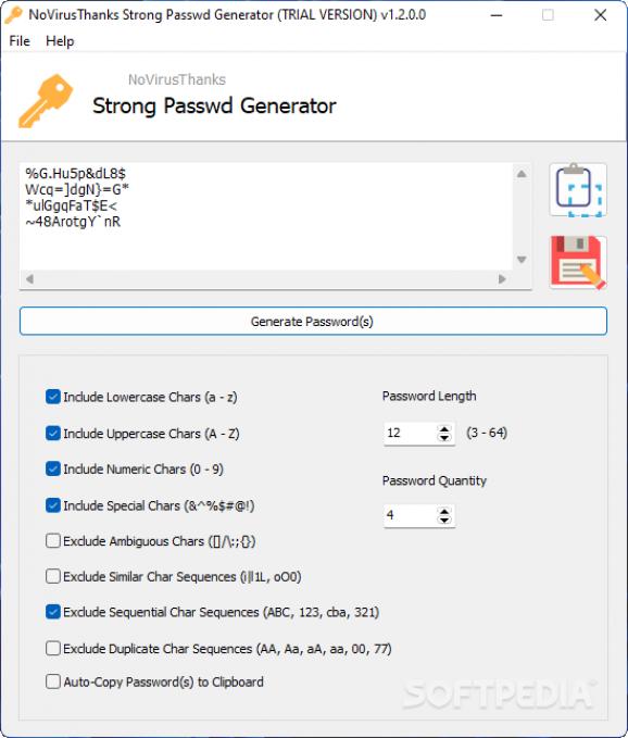 Strong Passwd Generator screenshot