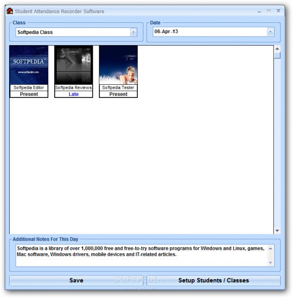 Student Attendance Recorder Software screenshot