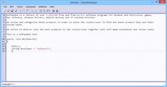 StyledNotepad screenshot