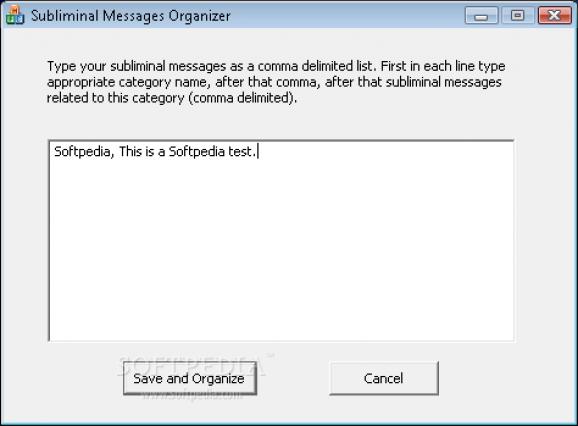 Subliminal Messages Organizer screenshot