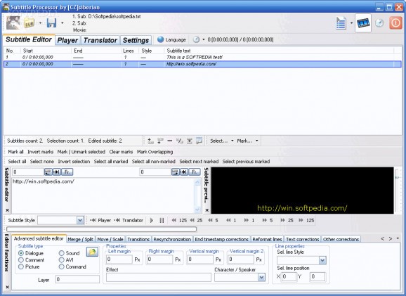 Subtitle Processor screenshot