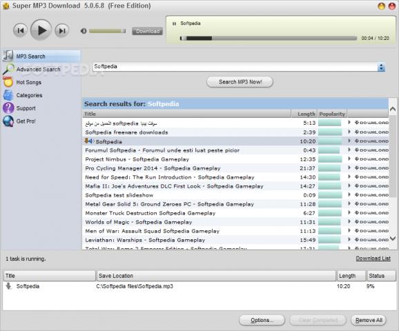 Super MP3 Download screenshot
