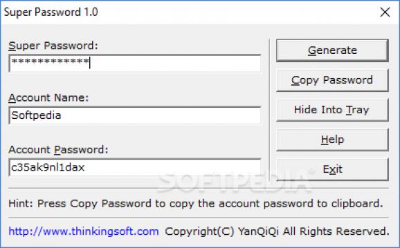 Super Password screenshot