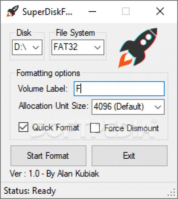 SuperDiskFormatter screenshot