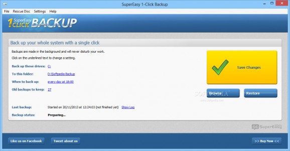 SuperEasy 1-Click Backup screenshot