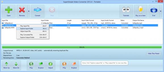 SuperSimple Video Converter Portable screenshot