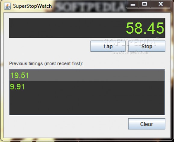 SuperStopWatch screenshot