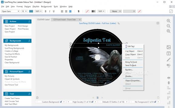 SureThing Disc Labeler Deluxe screenshot