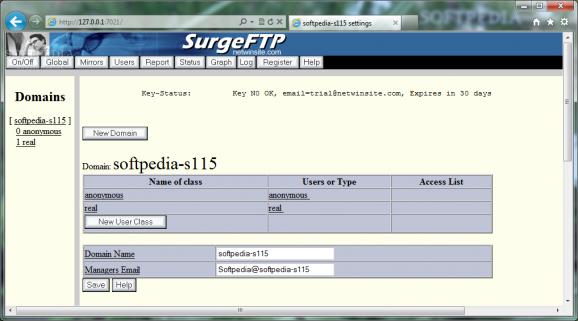 SurgeFTP Server screenshot