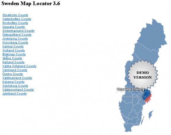 Sweden Map Locator screenshot