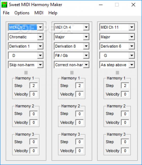 Sweet MIDI Harmony Maker screenshot