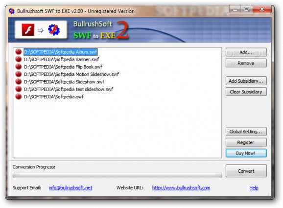BullrushSoft Swf2exe Converter screenshot