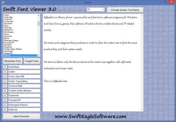 Swift Font Viewer screenshot