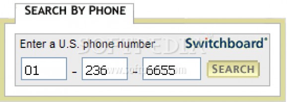 Switchboard Reverse Phone Search Widget screenshot
