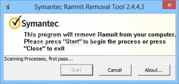 Symantec Ramnit Removal Tool screenshot