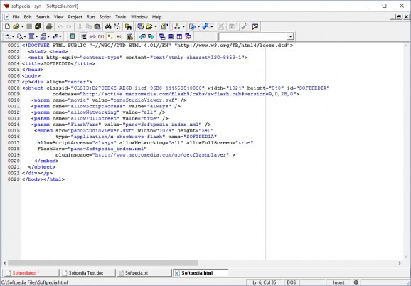 Syn Text Editor screenshot