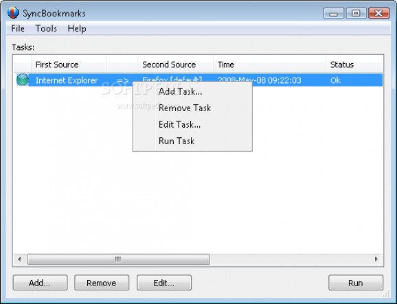 SyncBookmarks screenshot