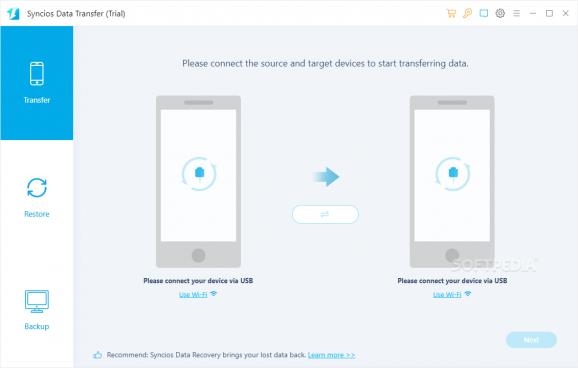SynciOS Data Transfer screenshot