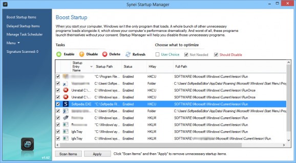 Synei Startup Manager screenshot