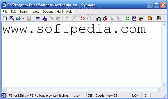Synnote screenshot