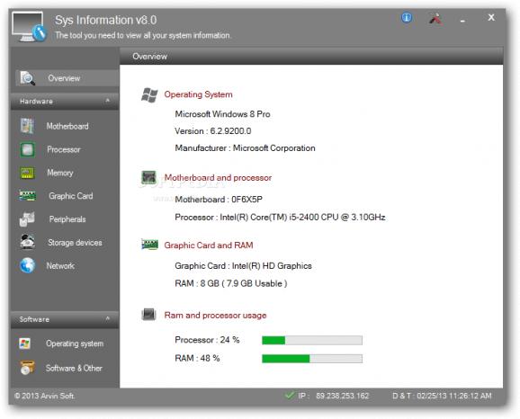 Sys Information screenshot