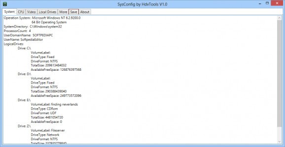 SysConfig screenshot