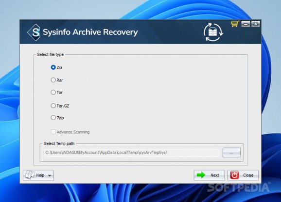 SysInfoTools Archive Recovery screenshot