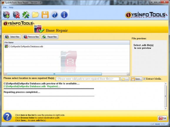 SysInfoTools Base Repair screenshot