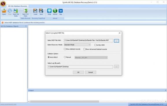 SysInfoTools MS SQL Database Recovery screenshot