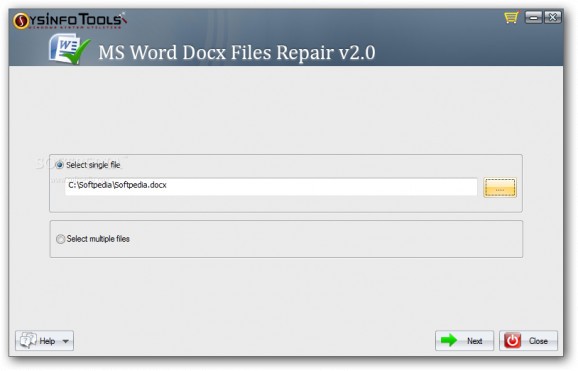 SysInfoTools MS Word Docx Files Repair screenshot