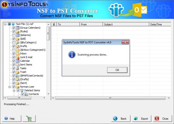 SysInfoTools NSF to PST Converter screenshot