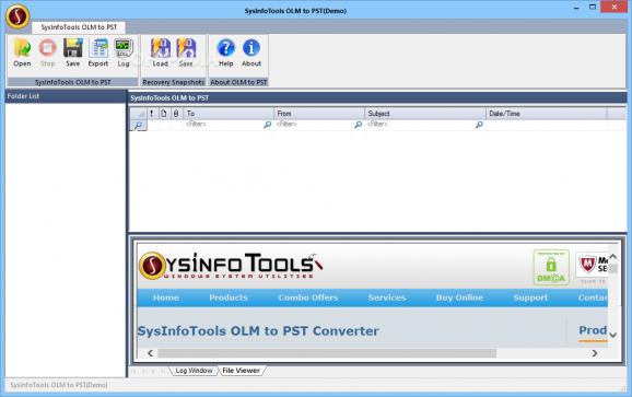 SysInfoTools OLM to PST screenshot