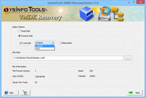 SysInfoTools VMDK Recovery screenshot