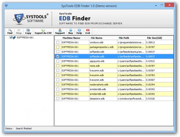 SysTools EDB Finder screenshot
