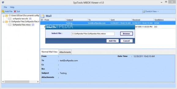 SysTools MBOX Viewer screenshot
