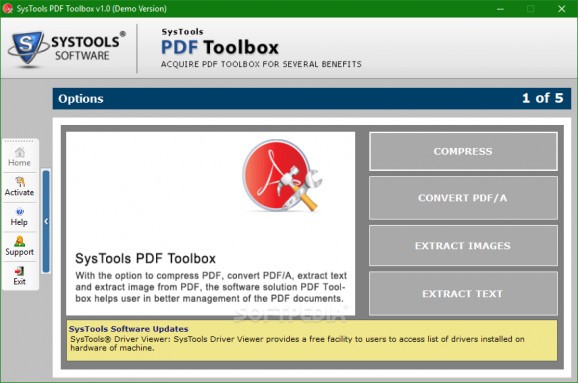 SysTools PDF Toolbox screenshot