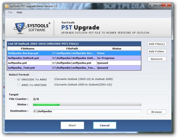 SysTools PST Upgrade screenshot