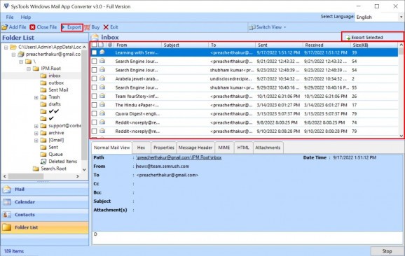 SysTools Windows Mail App Converter screenshot