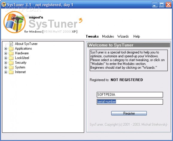 SysTuner screenshot