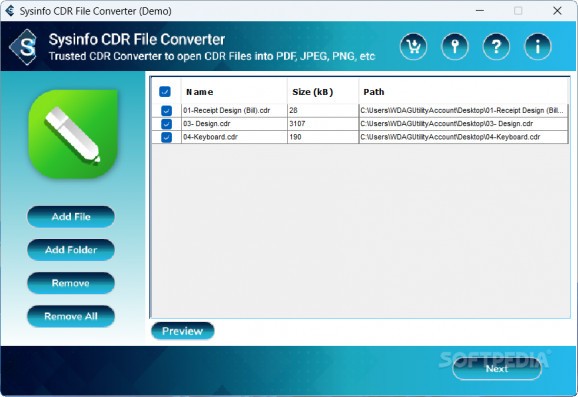 Sysinfo CDR Converter screenshot