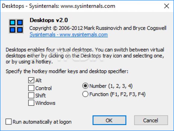 Sysinternals Desktops screenshot