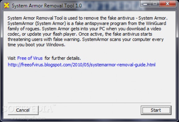 System Armor Removal Tool screenshot