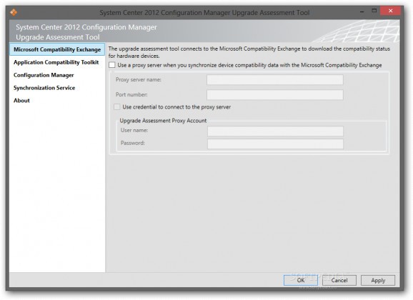 System Center 2012 Configuration Manager Upgrade Assessment Tool screenshot