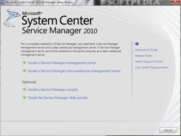 Microsoft System Center Service Manager screenshot