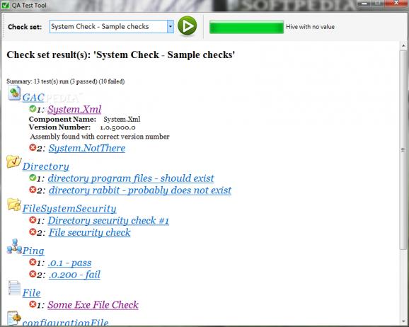 System Check screenshot