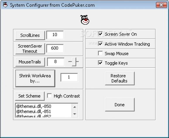 System Configurer screenshot