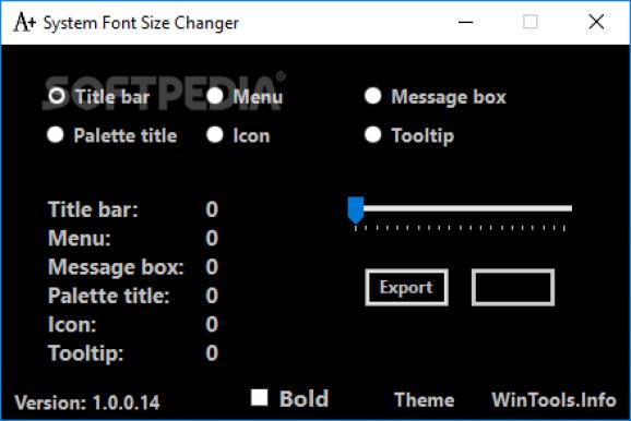 System Font Size Changer screenshot