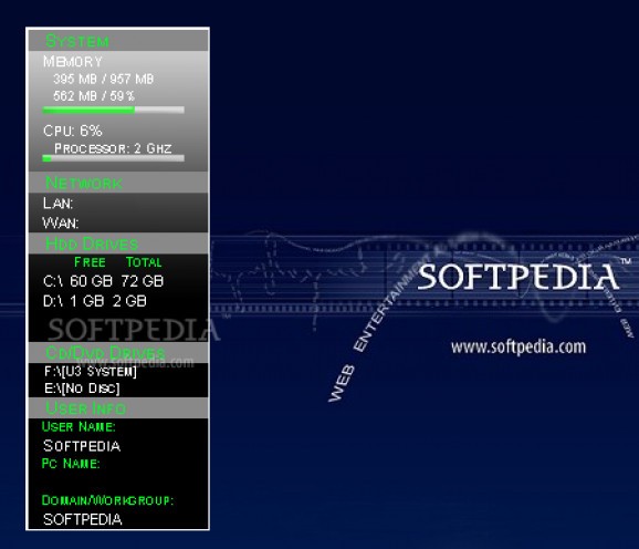 System Monitor Vista Gadget screenshot