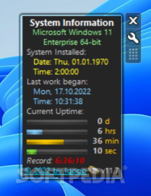 System Uptime Full Plus screenshot
